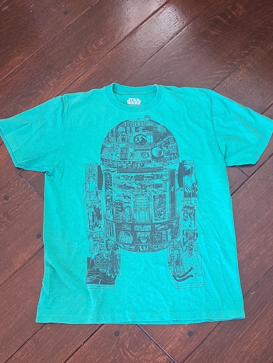 Star Wars Tops - Star Wars Fifth Sun Green R2D2 Graphic Tee Size Medium